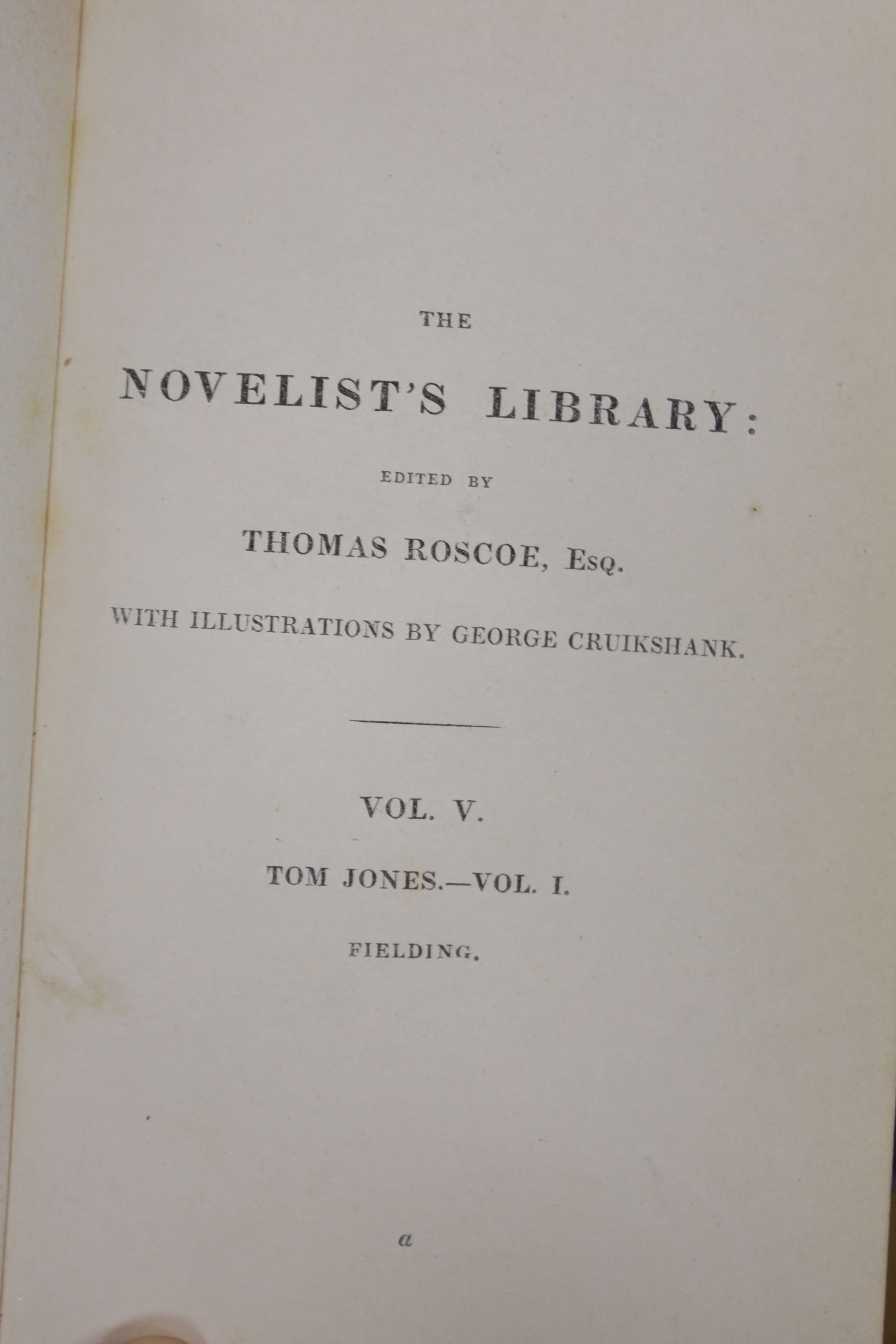 The Works of George Eliot, Cabinet Edition, Blackwood and Sons, 18 vols, gilt-tooled tan half calf and marbled boards, 8vo and a quantity of leather-bound and other literary works